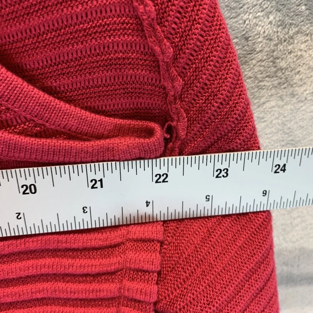 Talbots Women's Sweater Cardigan and Shell Tank XL Petite Pink Ribbed Minimalist